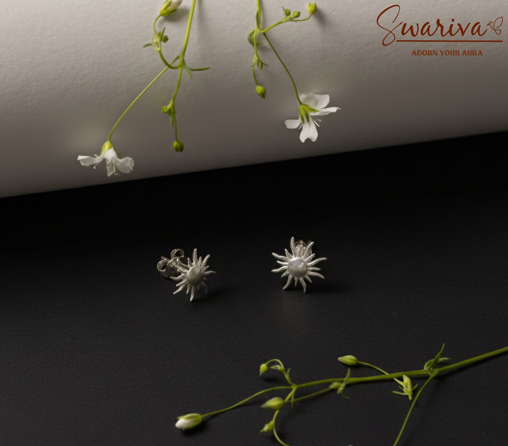 Silver SunSpark Studs