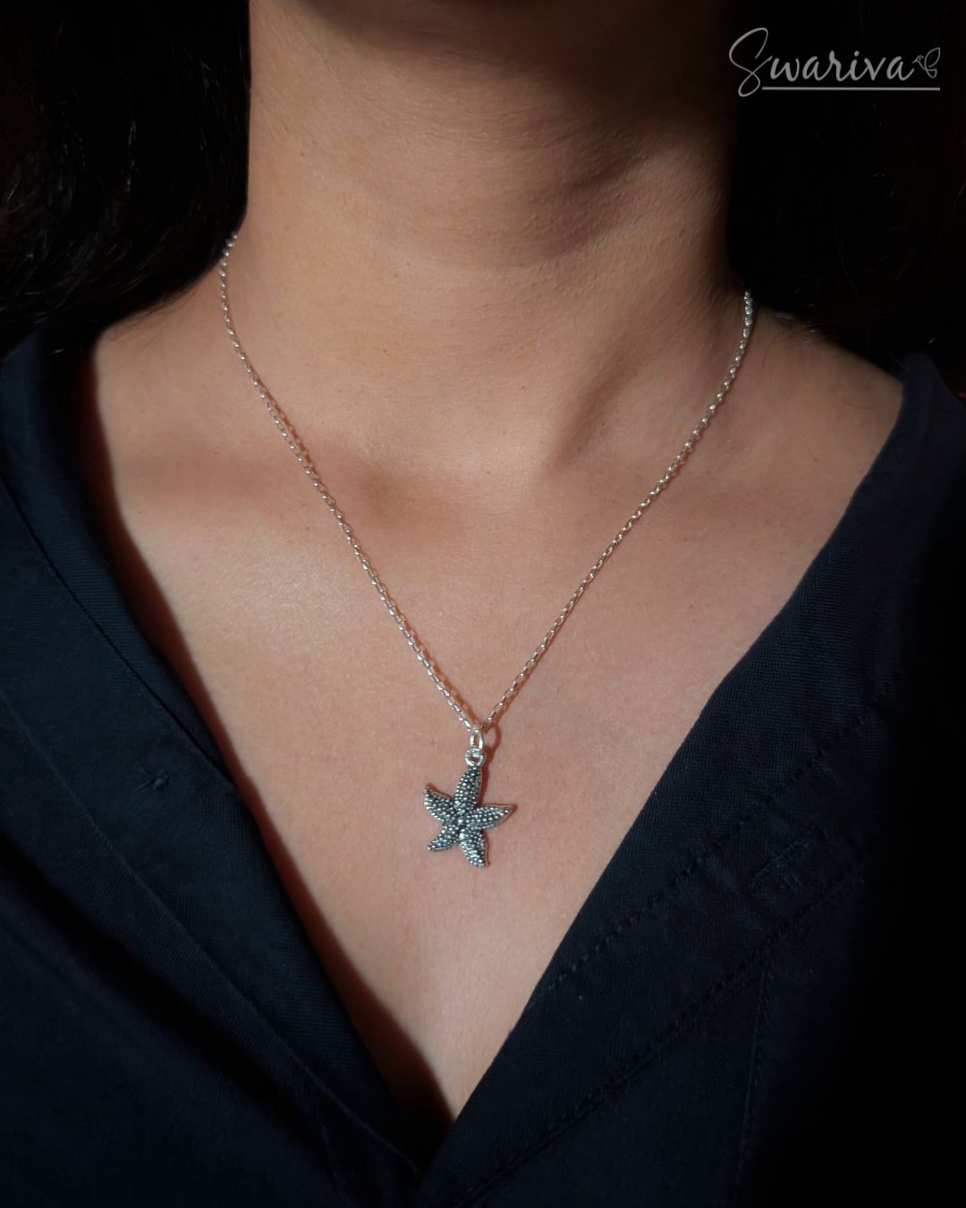 Silver Starfish Necklace