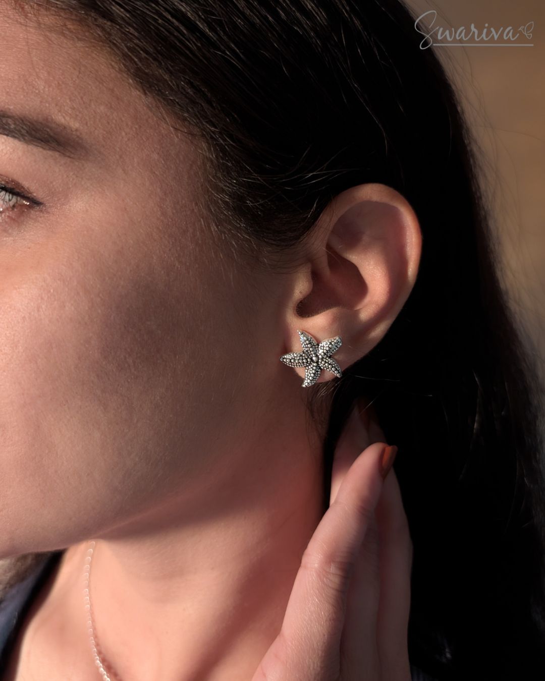 Silver Starfish Earrings