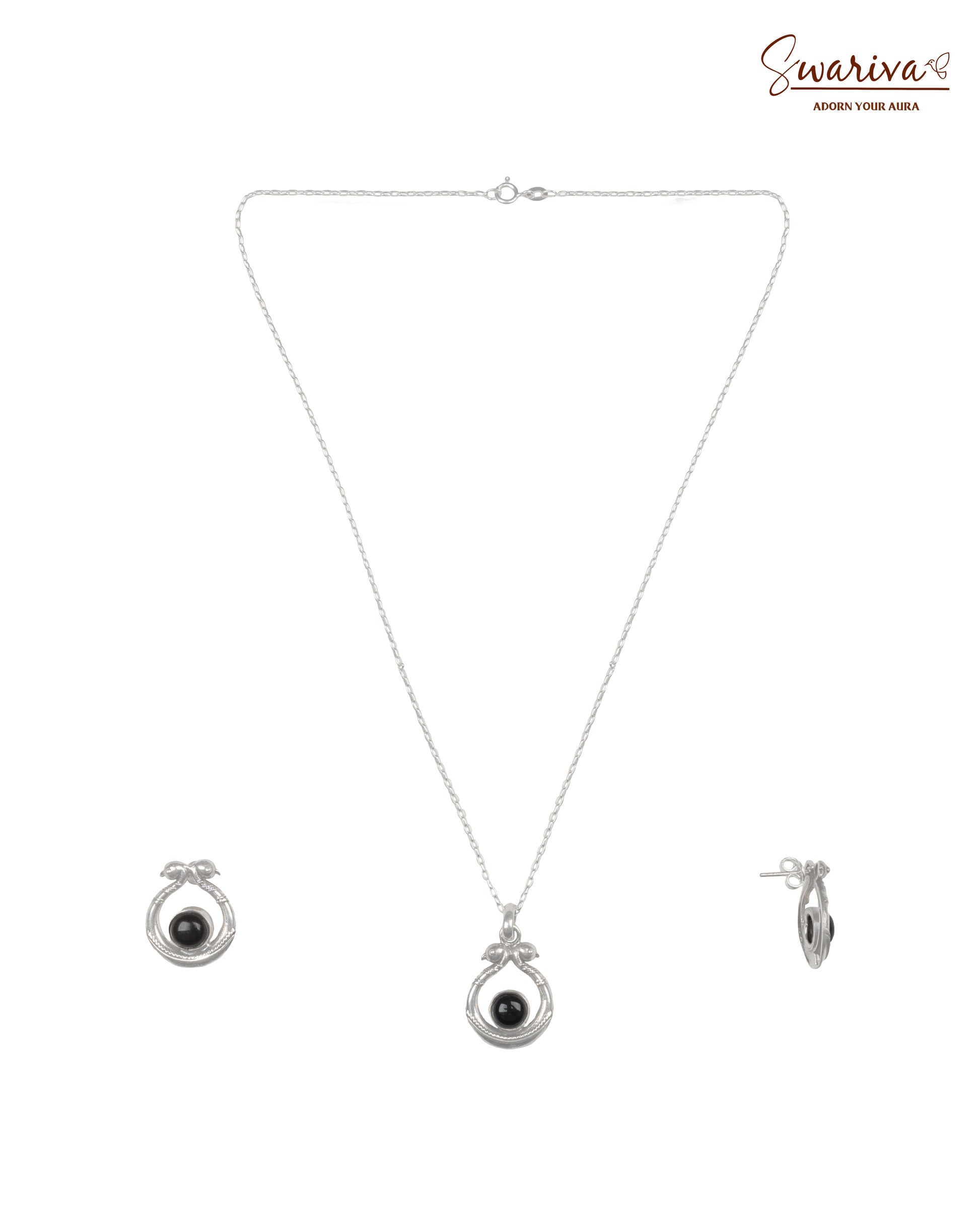 Silver Moonveil Necklace Set