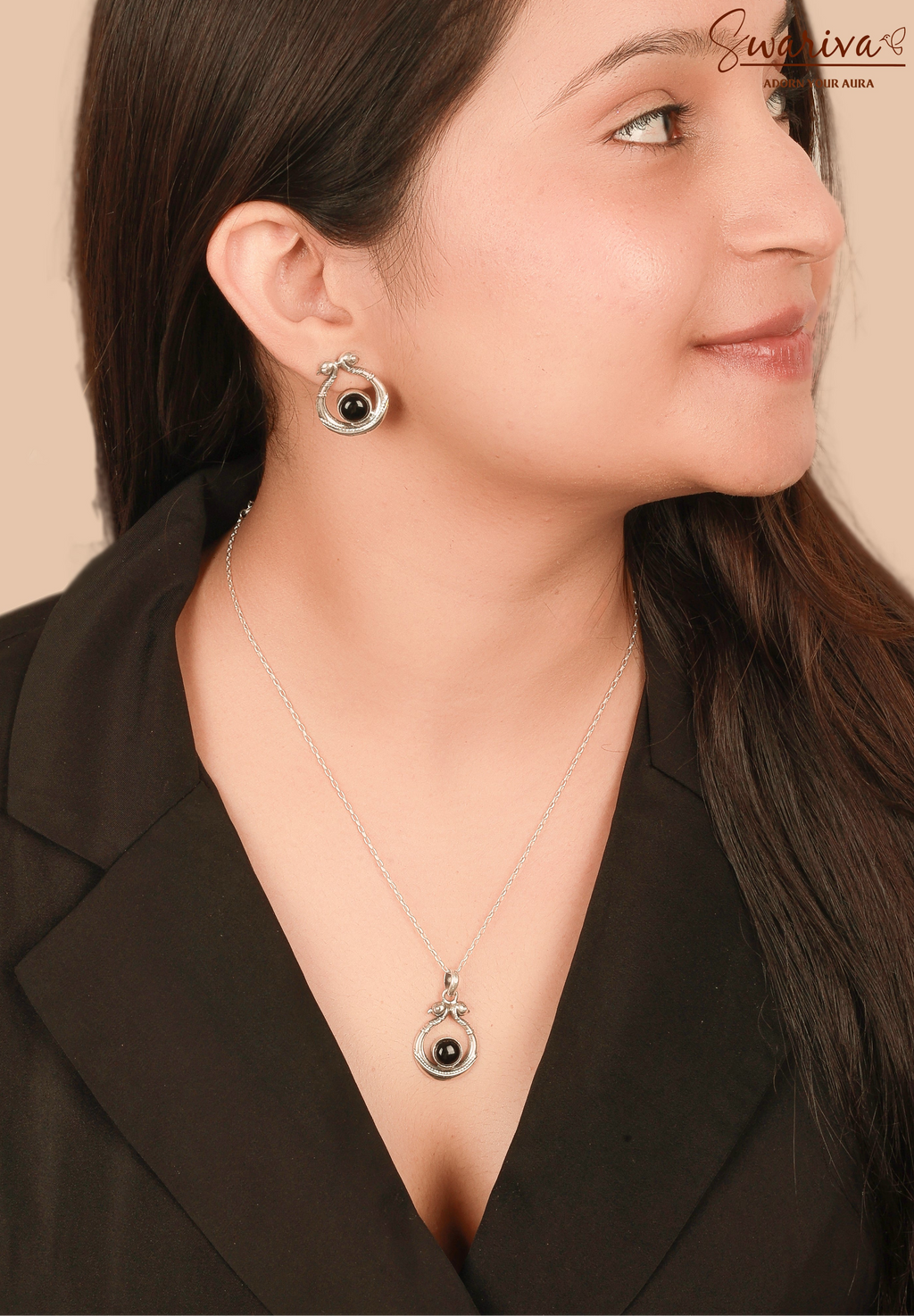 Silver Moonveil Necklace Set