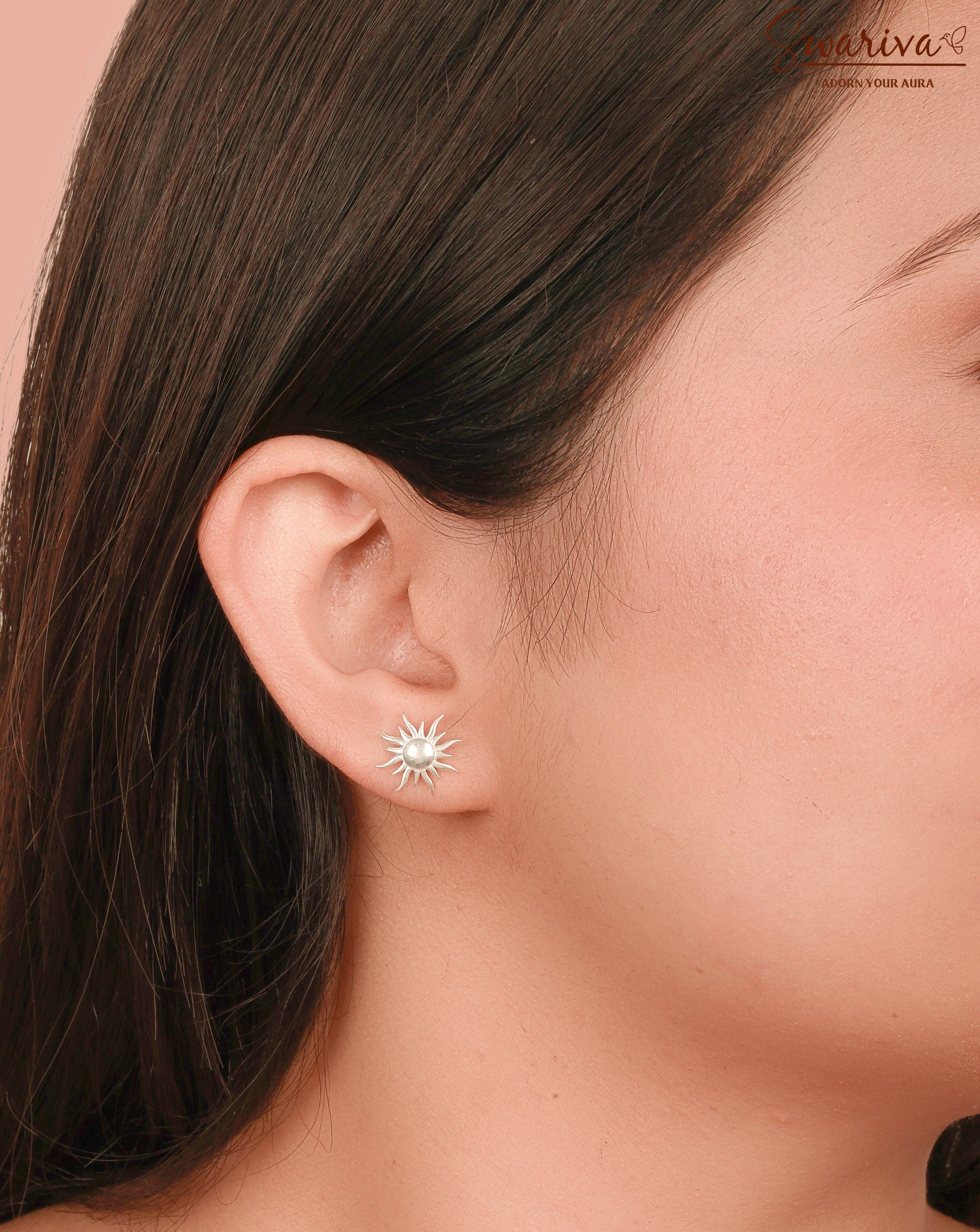 Silver SunSpark Studs