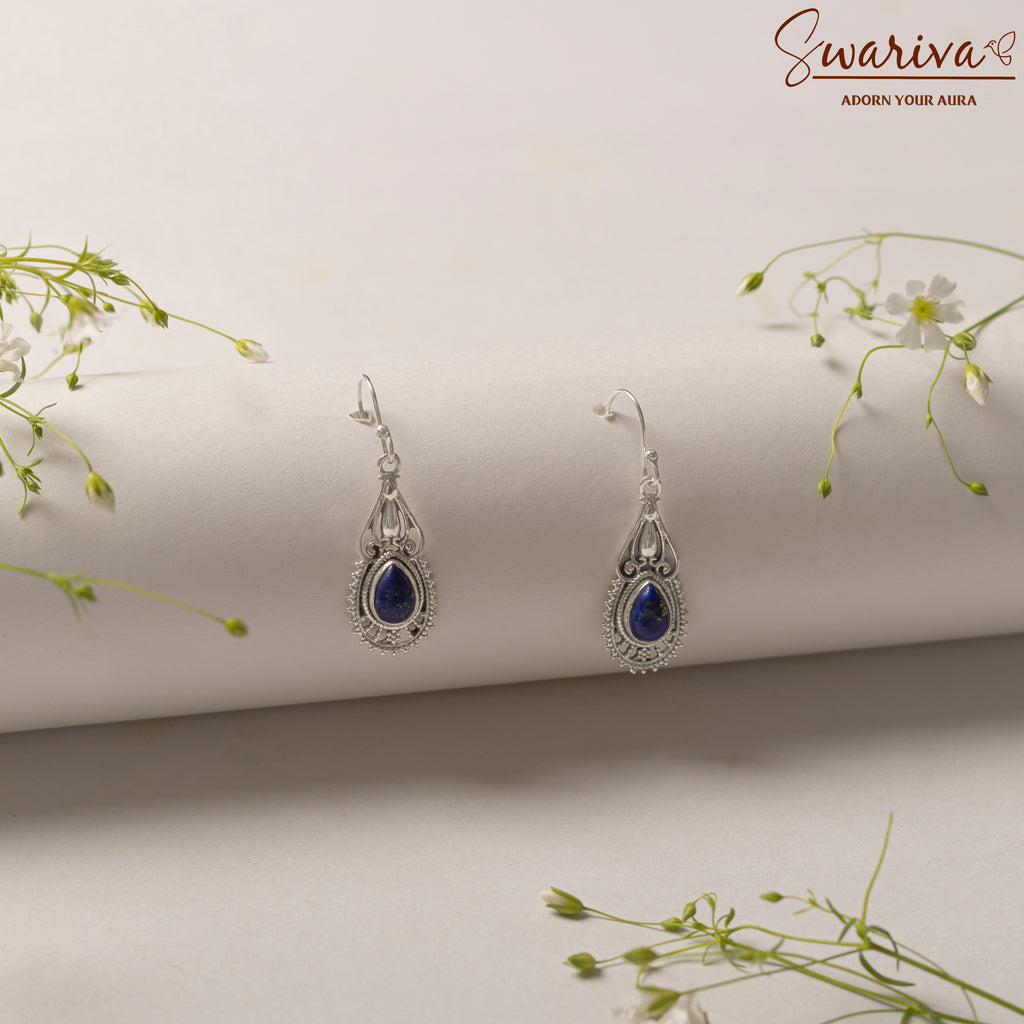 Silver Noor Drop Earrings