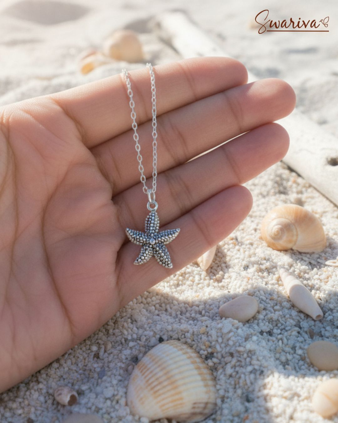 Silver Starfish Necklace