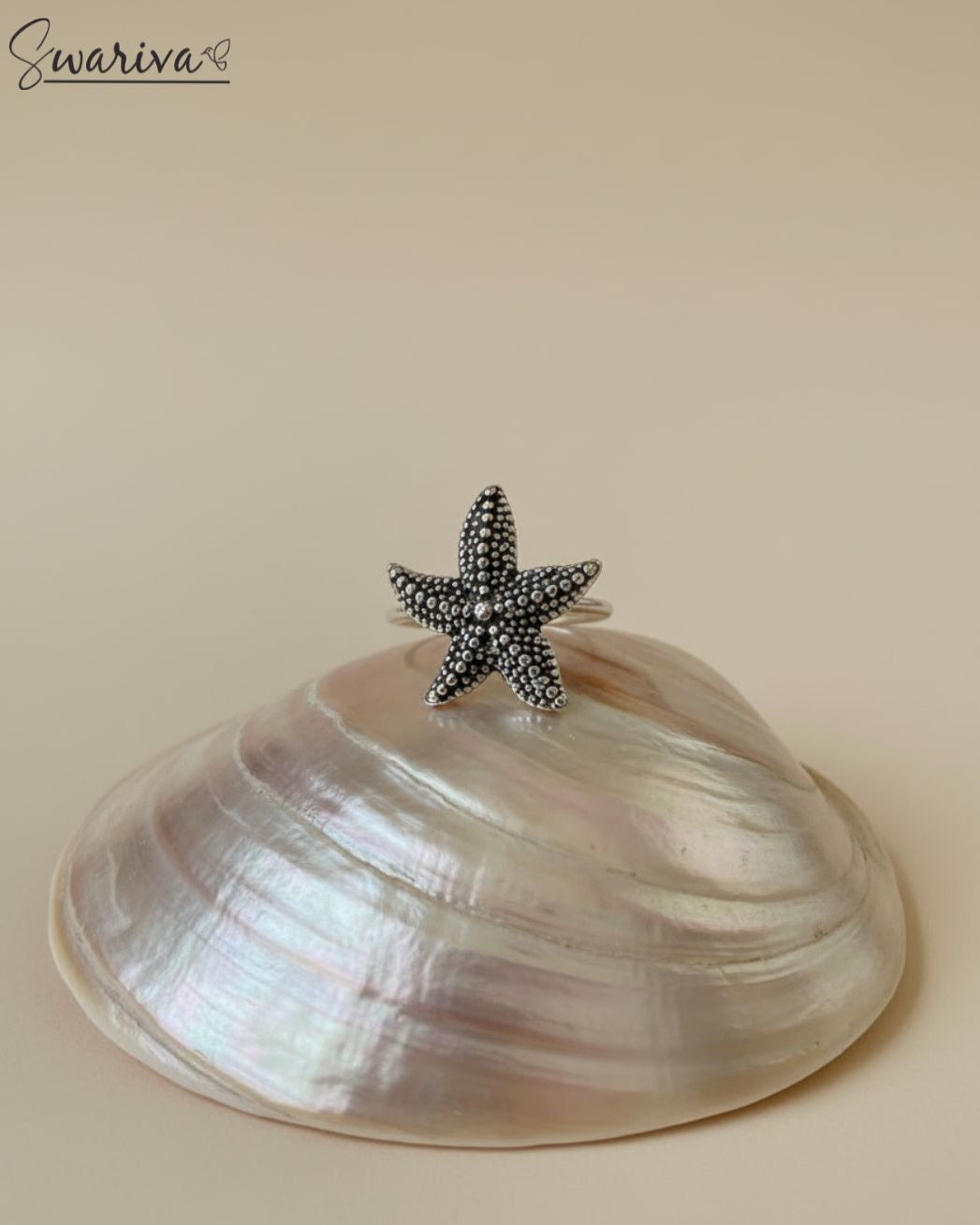 Silver Starfish Ring