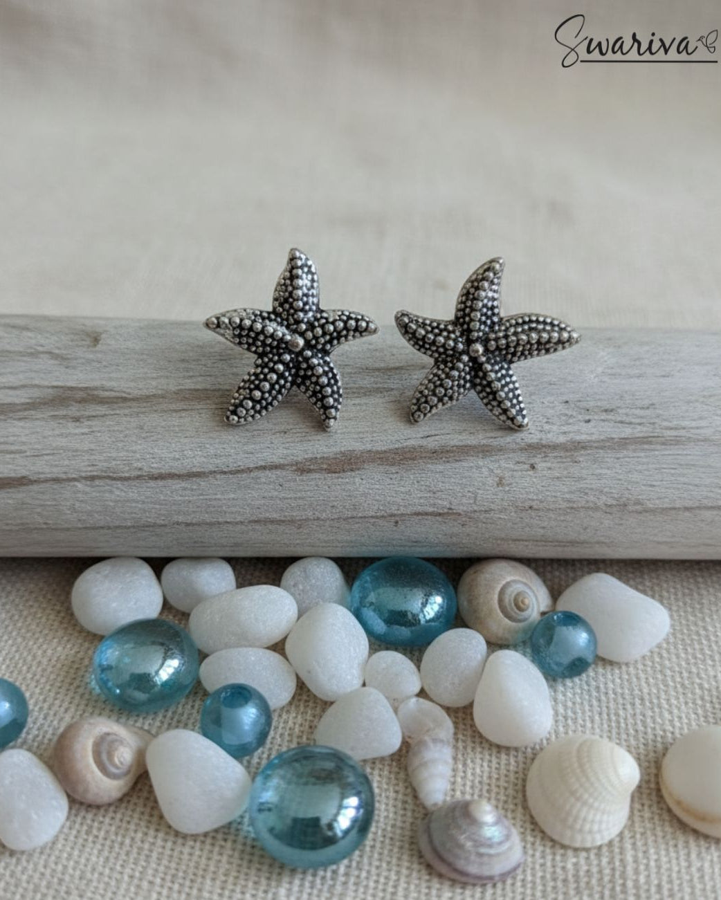 Silver Starfish Earrings